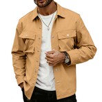 Button-Up Shacket // Beige (S)