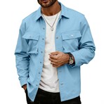 Button-Up Shacket // Light Blue (S)