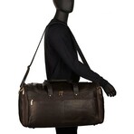 Felipe Extra Large Carry On Duffel Vaquetta Leather (Black)