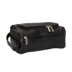 Aman U shaped Dop Kit Vaquetta Leather (Black)