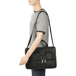 Julio Medium Briefcase Vaquetta Leather (Black)