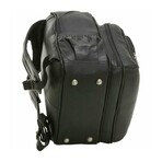 Alroy Extra Large Laptop Backpack Vaquetta Leather (Black)