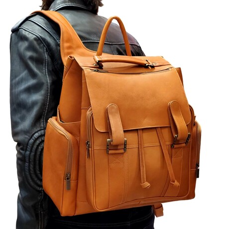 Aladino XL Backpack Vaquetta Leather (Tan)