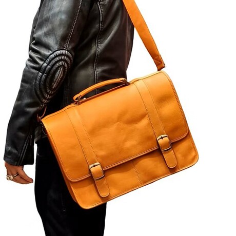 Fargo Large Briefcase Vaquetta Leather (Black)