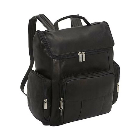 Ademar Large Back Pack Vaquetta Leather (Black)