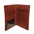 Hipster Medium Tall Bifold Wallet Vaquetta Leather (Tan)