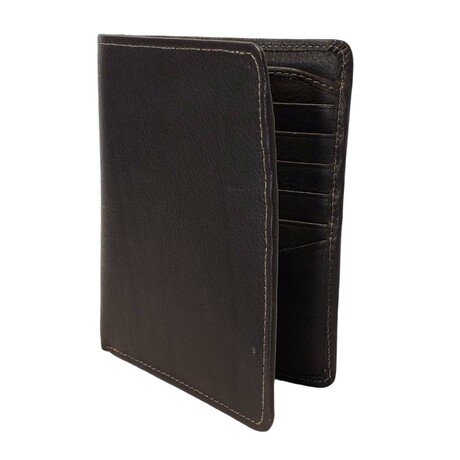 Hipster Medium Tall Bifold Wallet Vaquetta Leather (Tan)