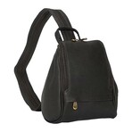 Alma Mini Back Pack Sling Vaquetta Leather (Black)