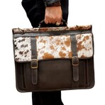 Rodrigo Double Sided Briefcase Vaquetta Leather // Fur