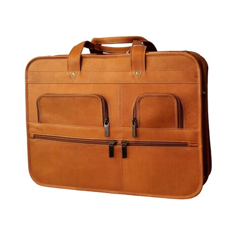 Bradley Large Zip Briefcase Vaquetta Leather (Black)