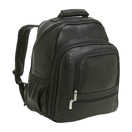 Alroy Extra Large Laptop Backpack Vaquetta Leather (Black)