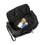 Aman U shaped Dop Kit Vaquetta Leather (Black)