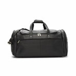 Felipe Extra Large Carry On Duffel Vaquetta Leather (Black)