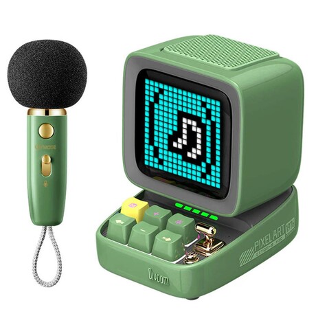 Ditoo-Mic Pixel Art LED Karaoke Speaker // Green