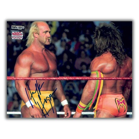 Hulk Hogan & Ultimate Warrior // Dual Signed 8x10 Photo - WWE Memorabilia