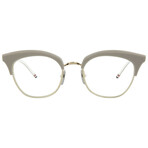 Thom Browne // Women's // Round Optical Frames // Grey White Back Silver