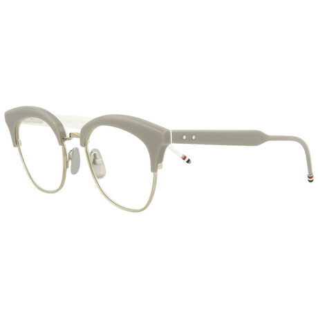 Thom Browne // Women's // Round Optical Frames // Grey White Back Silver