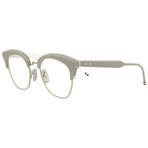 Thom Browne // Women's // Round Optical Frames // Grey White Back Silver
