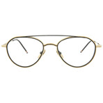 Thom Browne // Unisex // Round Optical Frames // White Gold Black Iron
