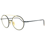 Thom Browne // Unisex // Round Optical Frames // Matte Navy Gold
