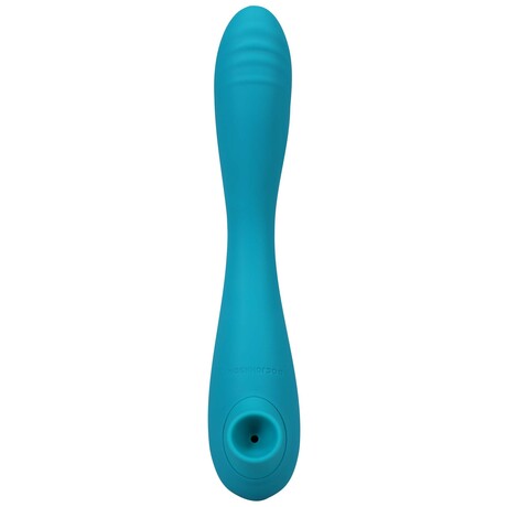 This Product Sucks // Sucking Clitoral Stimulator w/ Bendable G-Spot Vibrator (Teal)