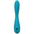 This Product Sucks // Sucking Clitoral Stimulator w/ Bendable G-Spot Vibrator (Teal)