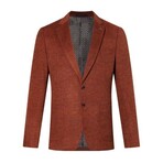 Single-Breasted w/ Two-Button Speckled Tweed Blazer // Rust (M)