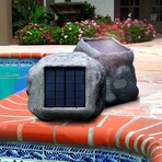 Bluetooth Solar Multi-Link Wireless Rock Speaker // Pair