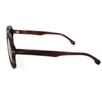 Carrera // Men's Square Sunglasses // Brown Horn + Dark Grey Gradient