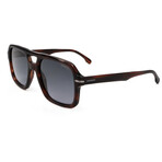 Carrera // Men's Square Sunglasses // Brown Horn + Dark Grey Gradient