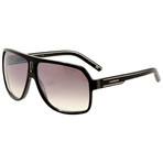 Carrera // Men's Shield Sunglasses // Black Grey Crystal Black + Grey Silver