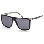 Carrera // Men's Browbar Sunglasses // Black + Smoke