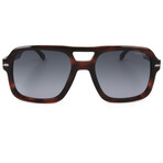 Carrera // Men's Square Sunglasses // Brown Horn + Dark Grey Gradient