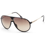 Carrera // Unisex Aviator Sunglasses // Black + Brown Shaded Gradient