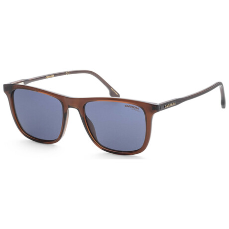 Carrera // Men's Square Sunglasses // Brown + Blue Mirror