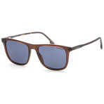 Carrera // Men's Square Sunglasses // Brown + Blue Mirror