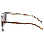 Hugo Boss // Men's Rectangular Sunglasses // Havana Crystal + Brown