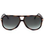 Carrera // Unisex Pilot Sunglasses // Havana + Green Gradient