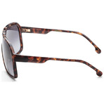 Carrera // Men's Shield Sunglasses // Havana + Dark Grey Shaded Gradient