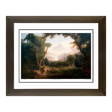 Thomas Cole "The Garden of Eden" Hudson River School // Framed Art Print