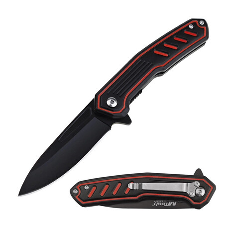 Spring Assisted Knife // MT-A2014 // Aluminum (Silver/Red)