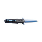 Spring Assisted Knife // DS-A2008 // Colored Blade (Blue)