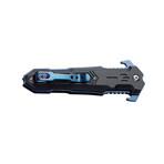 Spring Assisted Knife // DS-A2008 // Colored Blade (Blue)