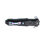 Spring Assisted Knife // DS-A2008 // Colored Blade (Blue)