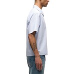 Rex Short Sleeve Shirt // Blue Stripe (S)