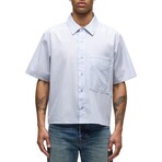 Rex Short Sleeve Shirt // Blue Stripe (S)