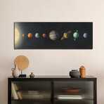 The Solar System Black by Terry Fan (12"H x 36"W x 1.5"D)