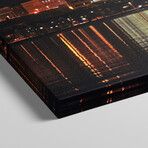 Madison Panoramic Skyline Cityscape (Night) by Unknown Artist (12"H x 36"W x 1.5"D)