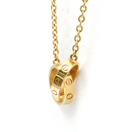 Cartier // 18k Rose Gold Baby Love Pendant Necklace // 17.12" // Store Display