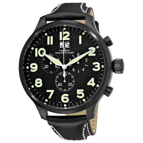 Zeno Super Oversized Chronograph Quartz // 6221-8040-BK-A1